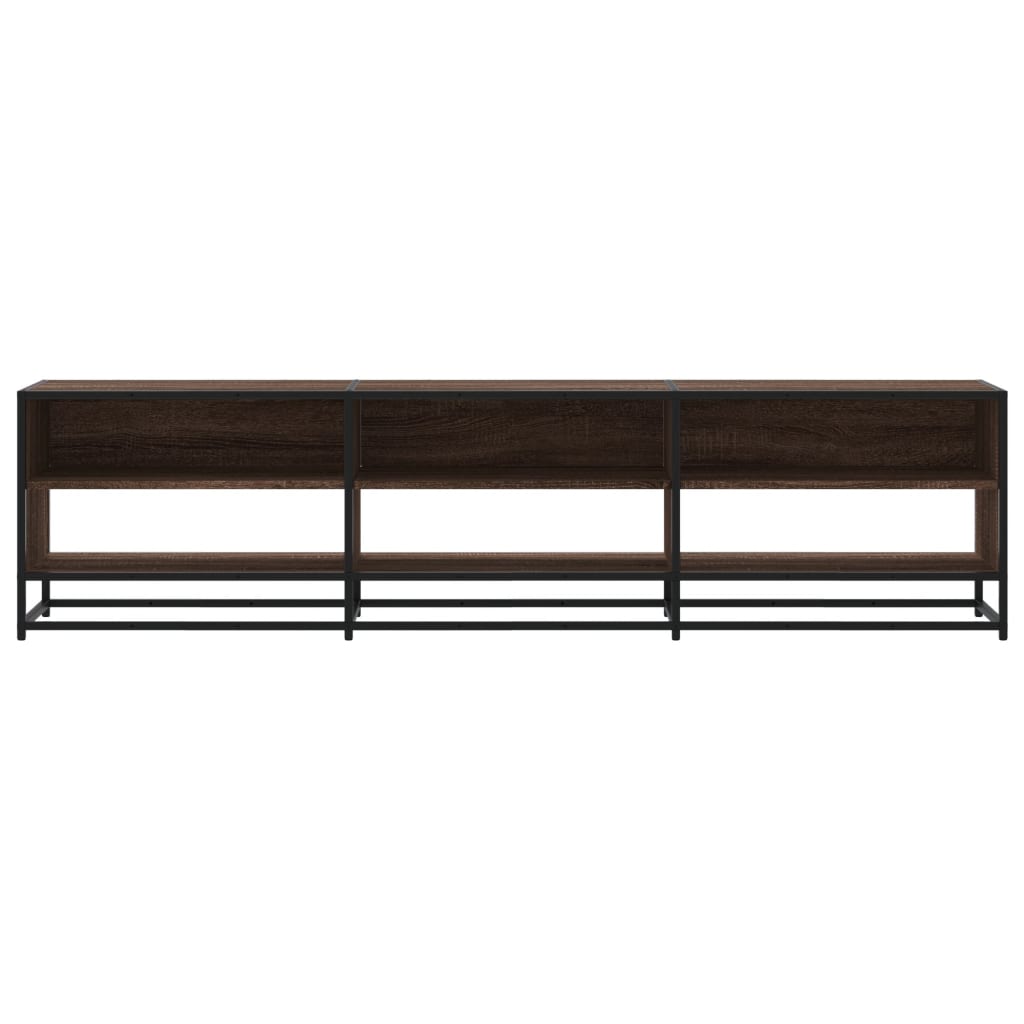 Meuble TV chêne marron 180x40x46 cm bois d'ingénierie - XIOS