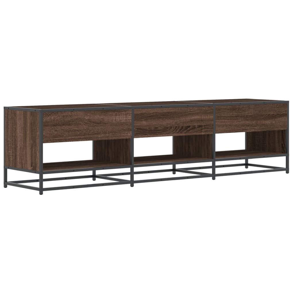 Meuble TV chêne marron 180x40x46 cm bois d'ingénierie - XIOS