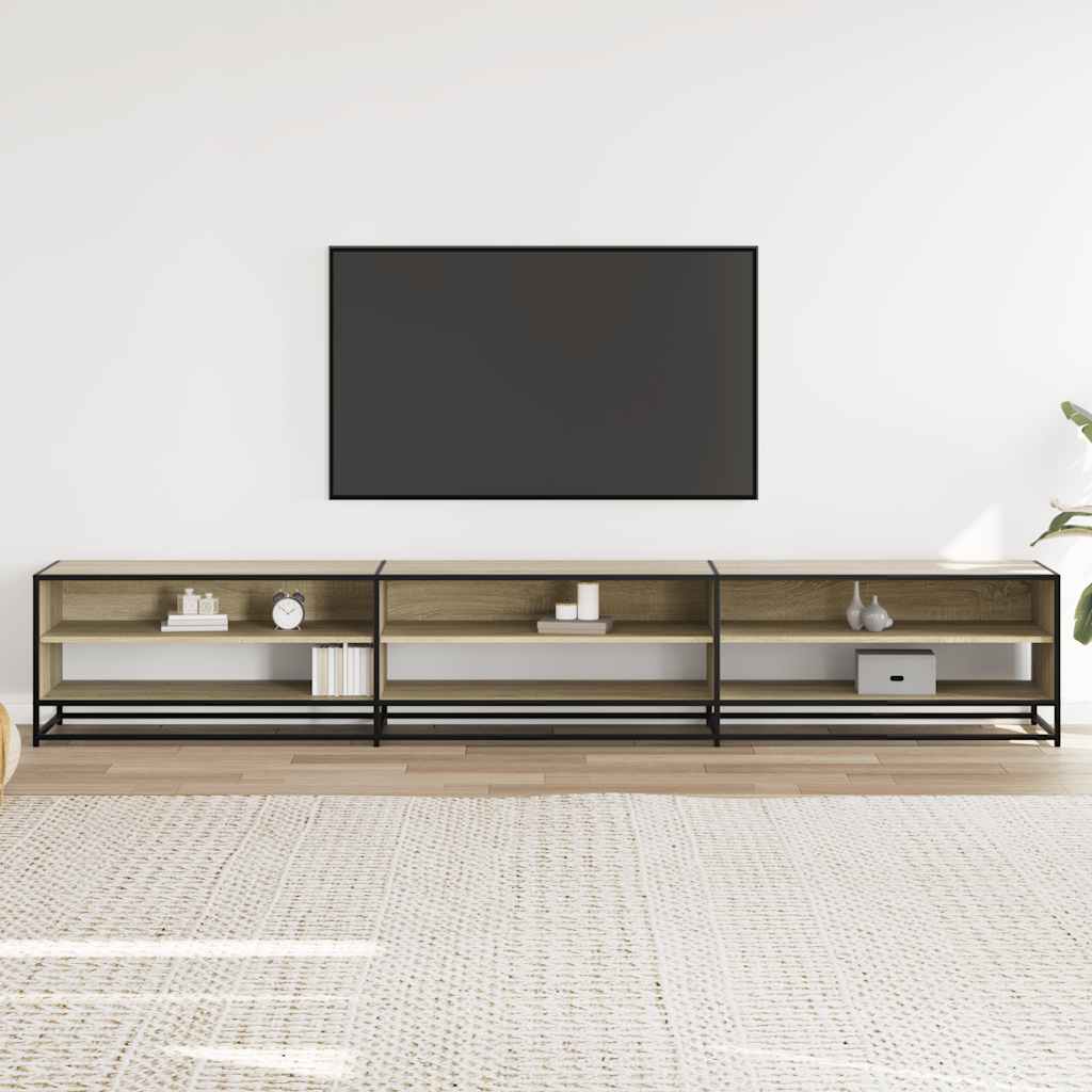 Meuble TV chêne sonoma 270x40x46 cm bois d'ingénierie - XIOS