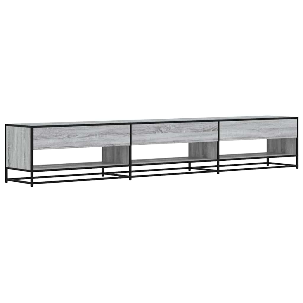 Meuble TV sonoma gris 270x40x46 cm bois d'ingénierie - XIOS