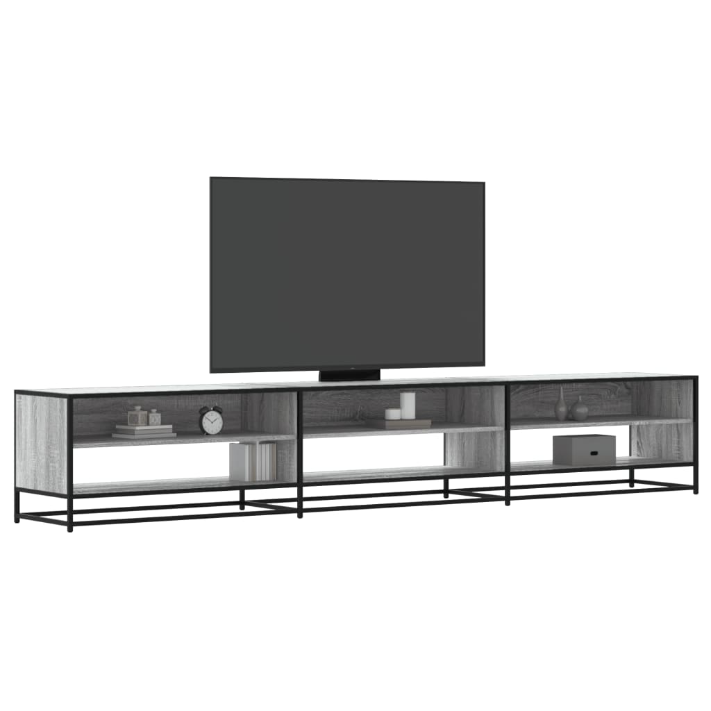 Meuble TV sonoma gris 270x40x46 cm bois d'ingénierie - XIOS