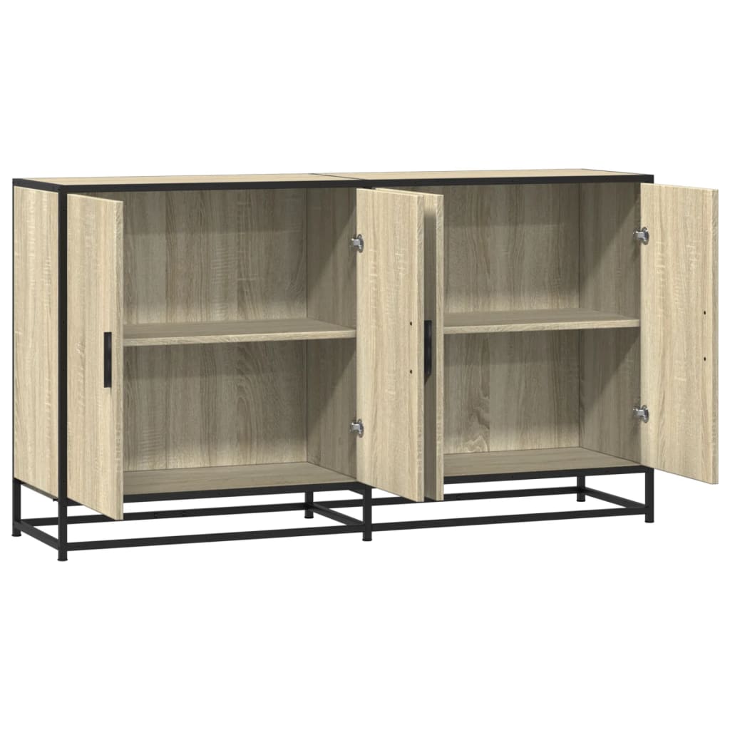 Buffet chêne sonoma 134x35x76 cm bois d'ingénierie - XIOS
