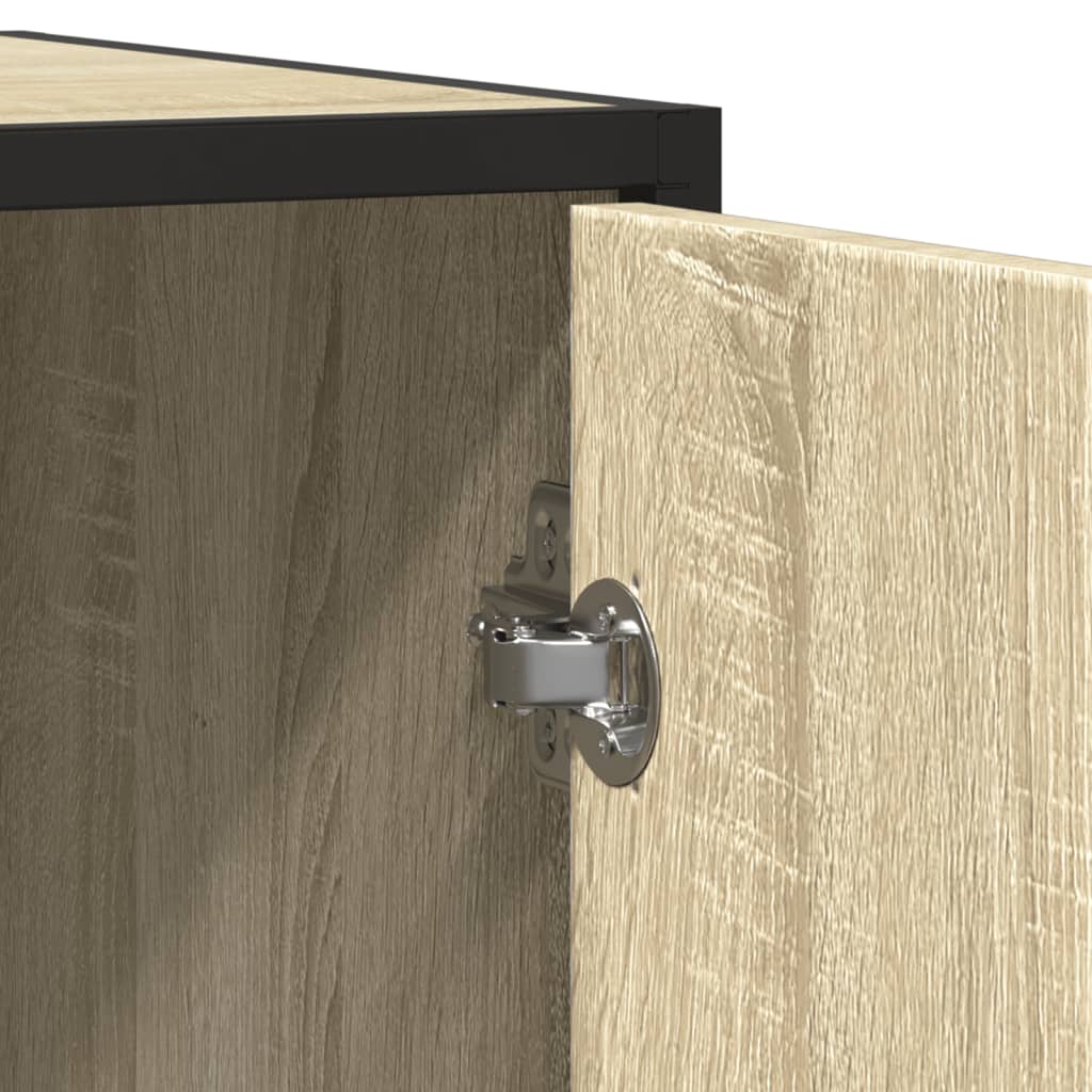 Buffet chêne sonoma 134x35x76 cm bois d'ingénierie - XIOS