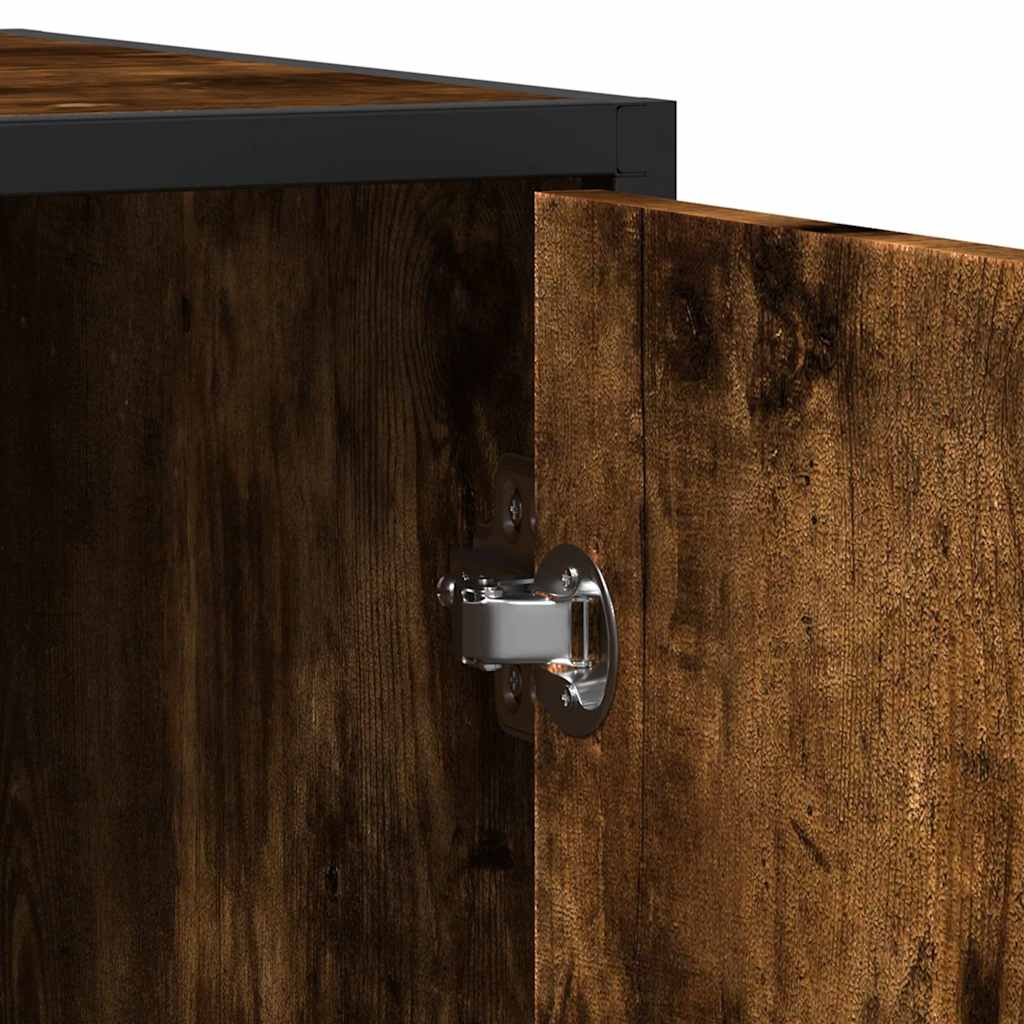 Buffet chêne fumé 134x35x76 cm bois d'ingénierie - XIOS