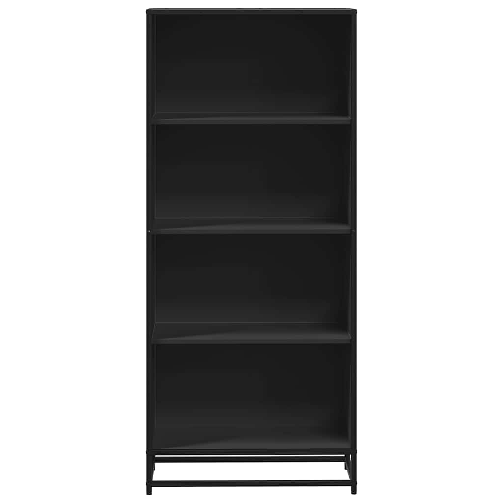 Bibliothèque noir 60x35x139 cm bois d'ingénierie - XIOS