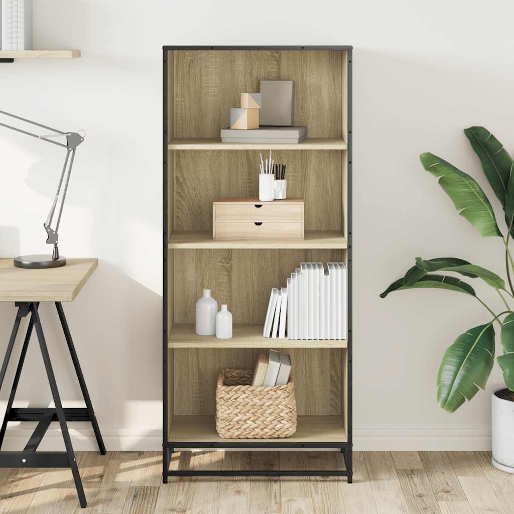 Bibliothèque chêne sonoma 60x35x139 cm bois d'ingénierie - XIOS