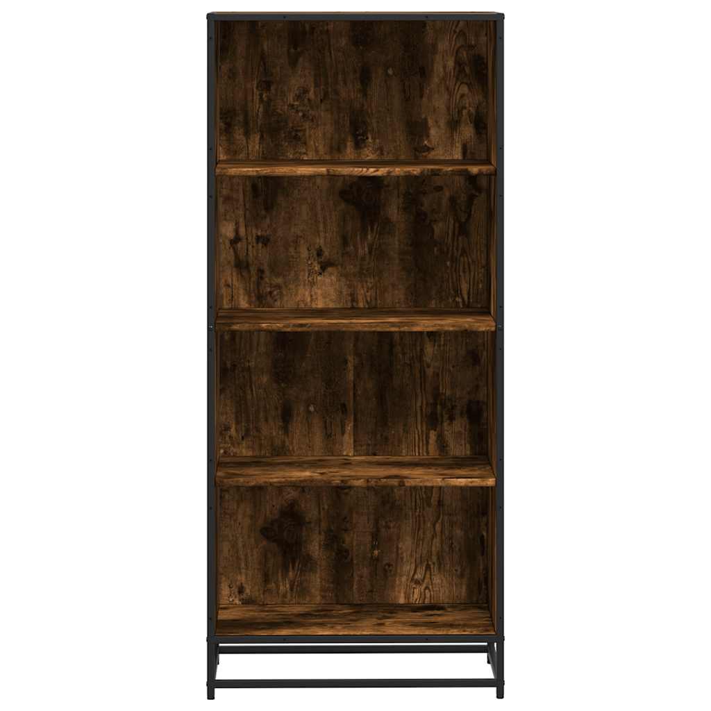 Bibliothèque chêne fumé 60x35x139 cm bois d'ingénierie - XIOS