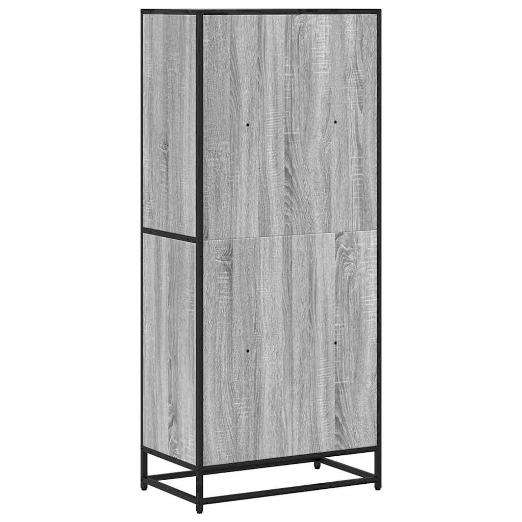 Bibliothèque sonoma gris 60x35x139 cm bois d'ingénierie - XIOS