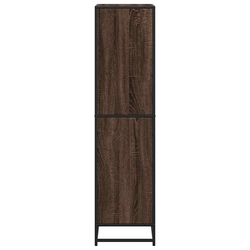 Bibliothèque chêne marron 60x35x139 cm bois d'ingénierie - XIOS
