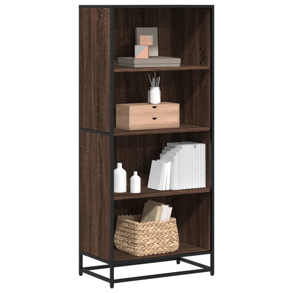 Bibliothèque chêne marron 60x35x139 cm bois d'ingénierie - XIOS
