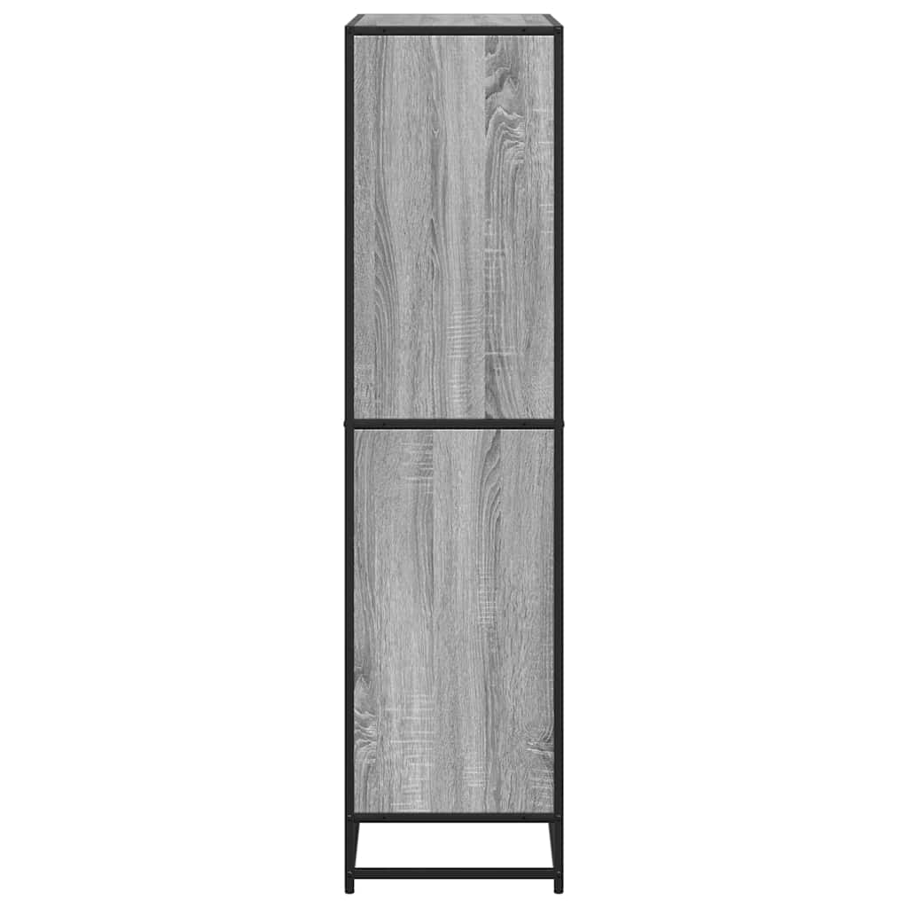 Bibliothèque sonoma gris 80,5x35x139 cm bois d'ingénierie - XIOS