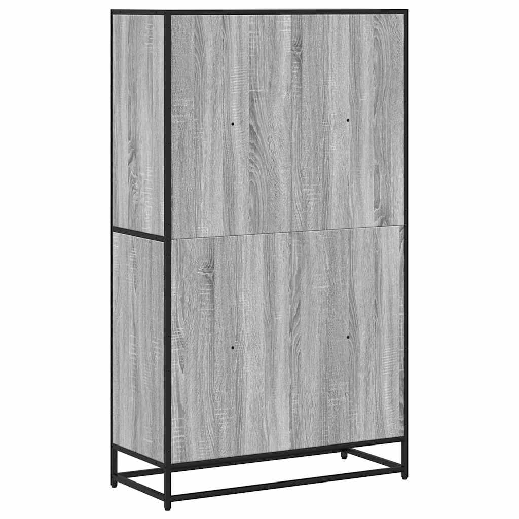 Bibliothèque sonoma gris 80,5x35x139 cm bois d'ingénierie - XIOS