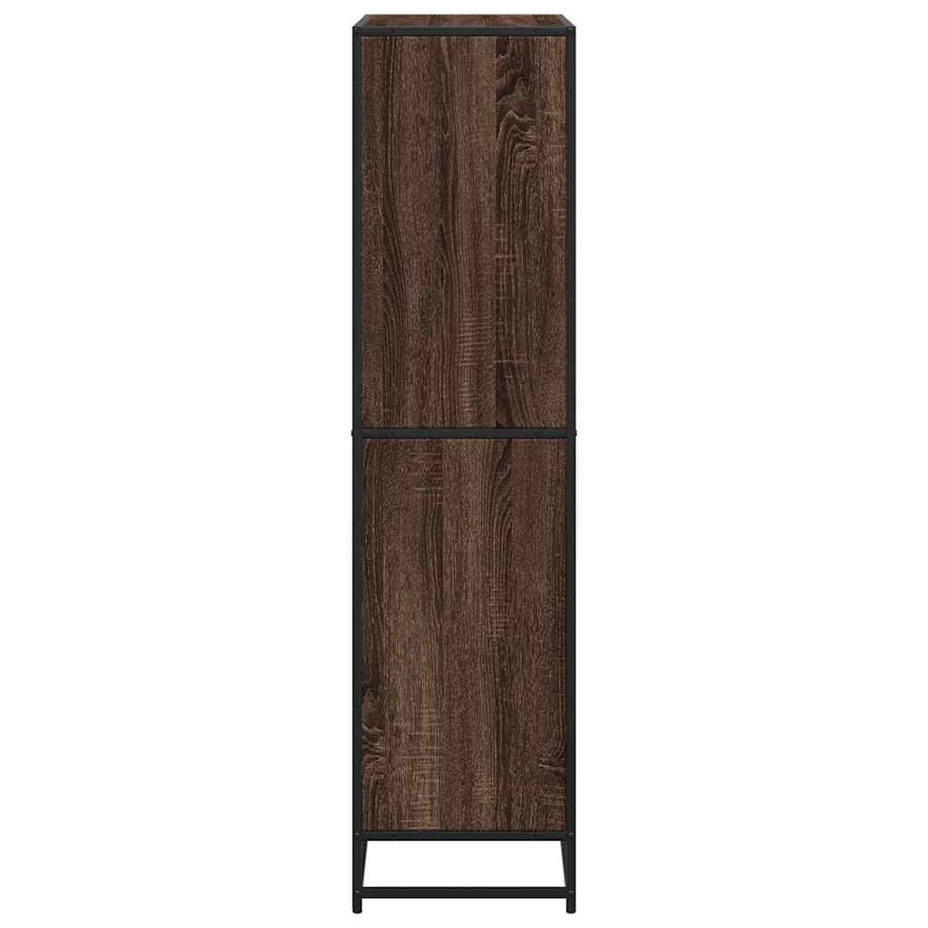 Bibliothèque chêne marron 80,5x35x139 cm bois d'ingénierie - XIOS