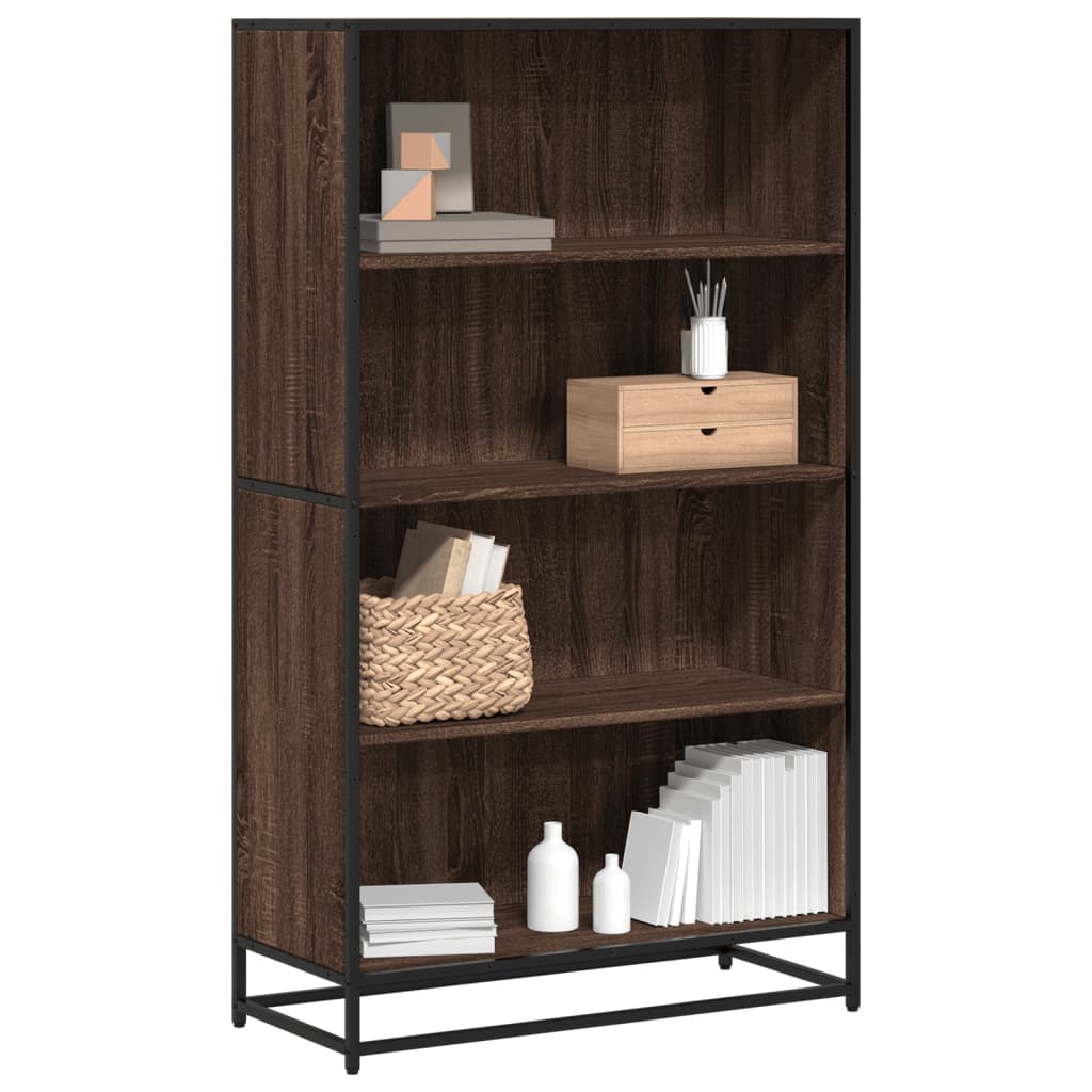 Bibliothèque chêne marron 80,5x35x139 cm bois d'ingénierie - XIOS