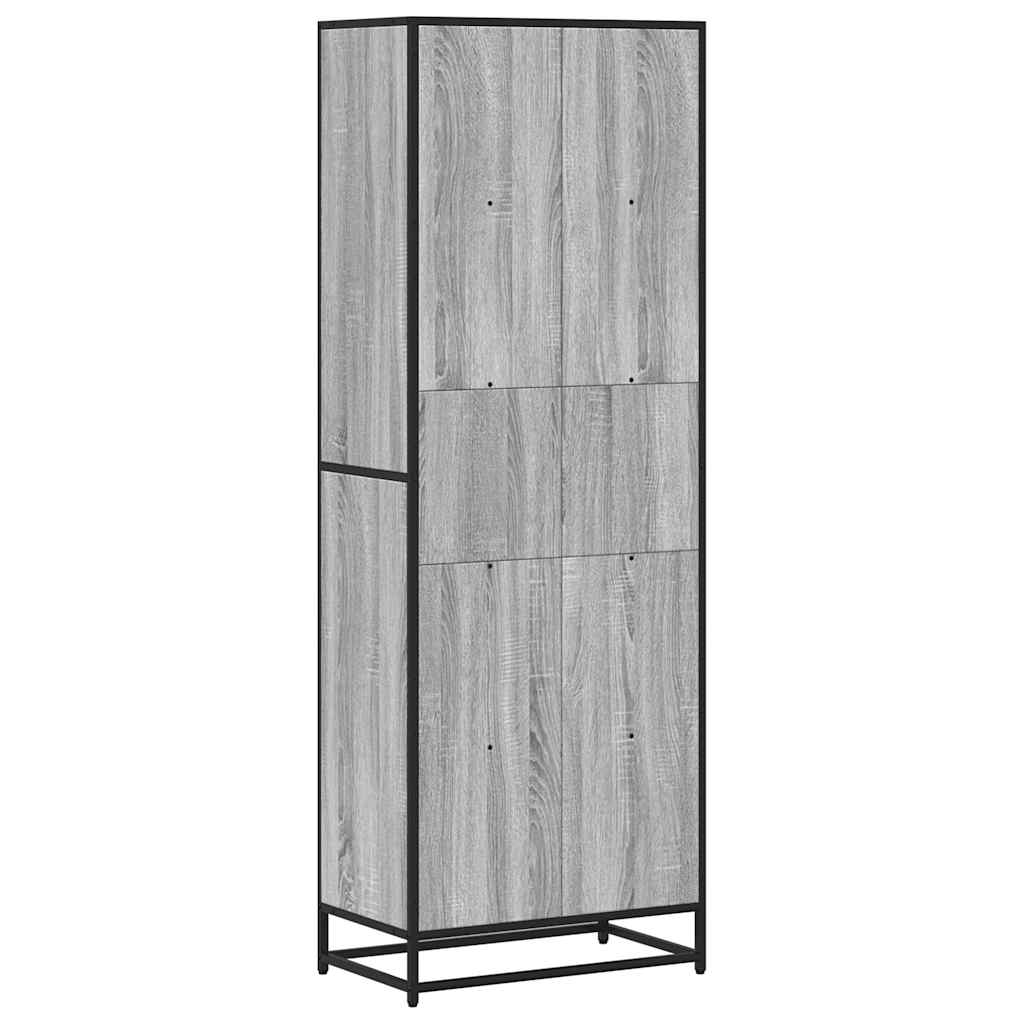 Bibliothèque sonoma gris 60x35x170,5 cm bois d'ingénierie - XIOS
