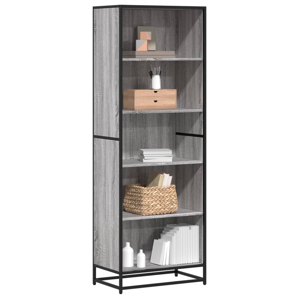 Bibliothèque sonoma gris 60x35x170,5 cm bois d'ingénierie - XIOS