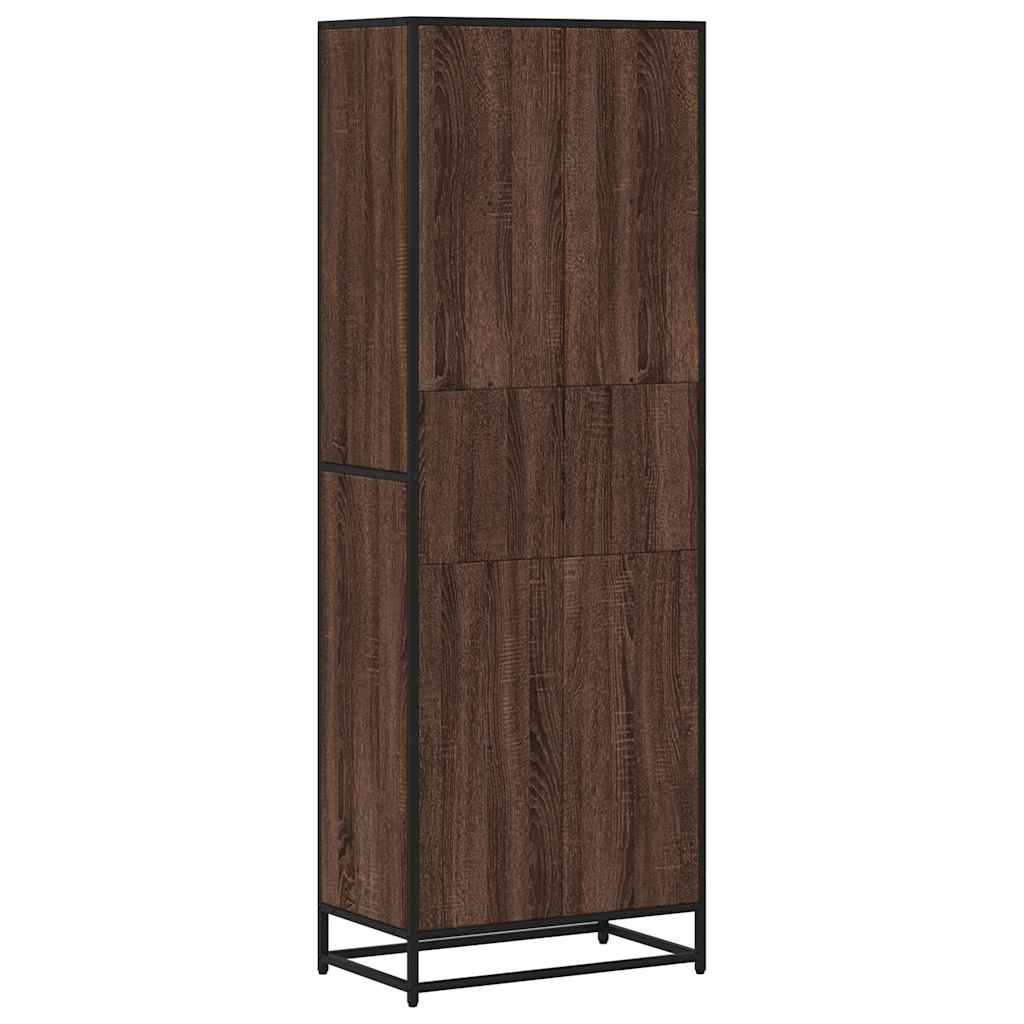 Bibliothèque chêne marron 60x35x170,5 cm bois d'ingénierie - XIOS