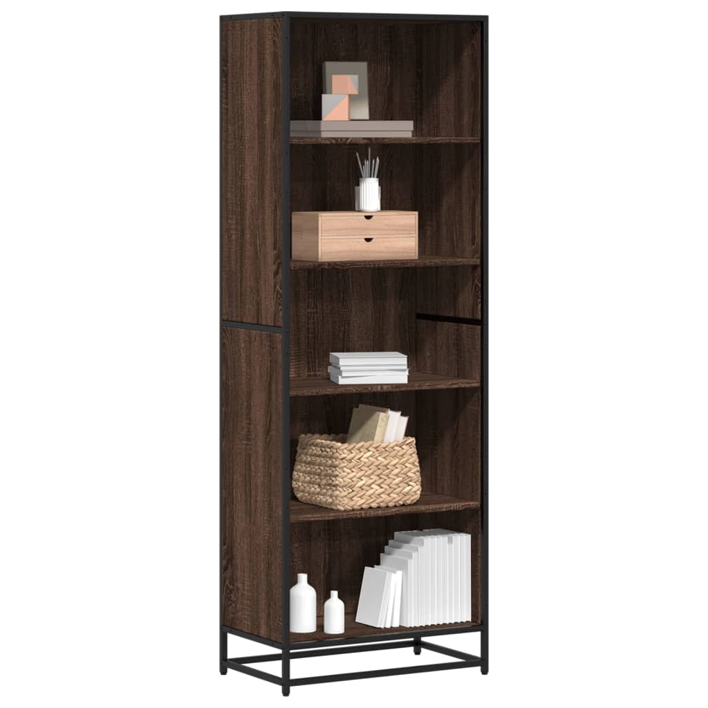 Bibliothèque chêne marron 60x35x170,5 cm bois d'ingénierie - XIOS