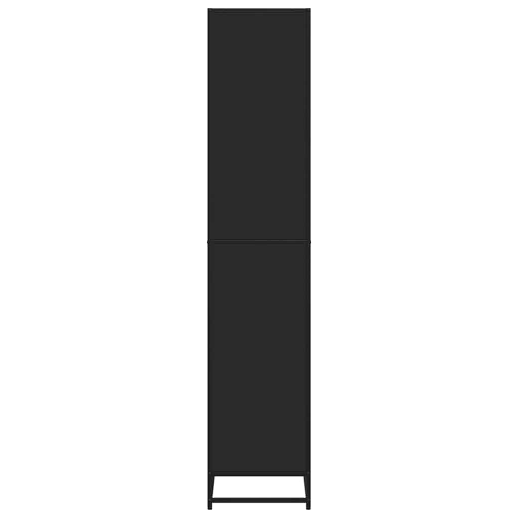Bibliothèque noir 80,5x35x170,5 cm bois d'ingénierie - XIOS