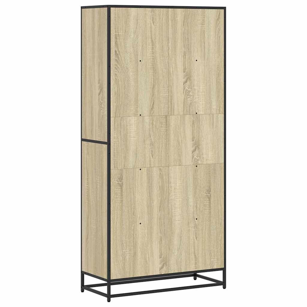 Bibliothèque chêne sonoma 80,5x35x170,5 cm bois d'ingénierie - XIOS