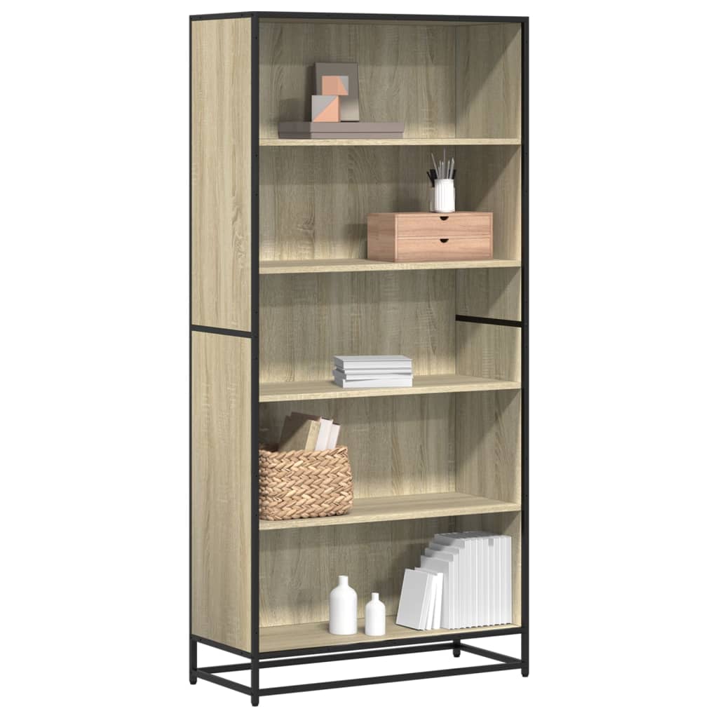 Bibliothèque chêne sonoma 80,5x35x170,5 cm bois d'ingénierie - XIOS