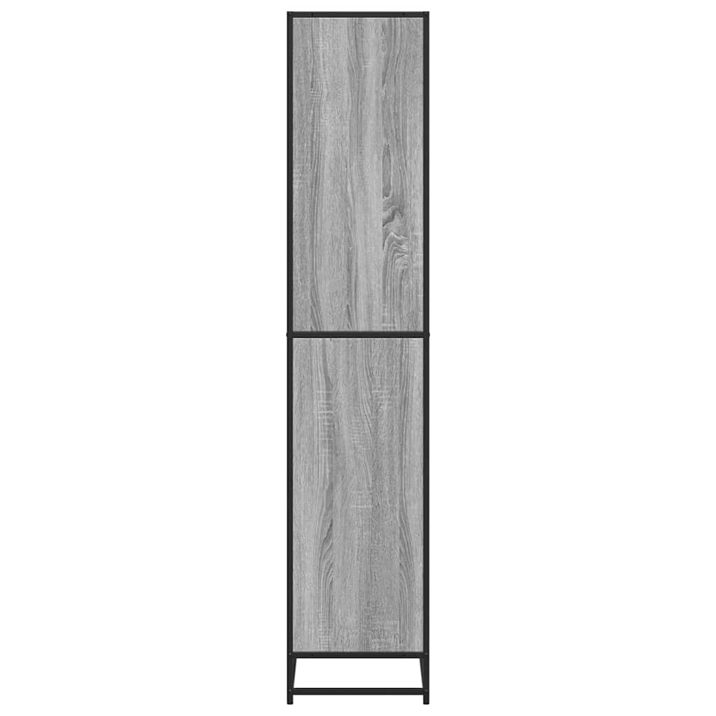 Bibliothèque sonoma gris 80,5x35x170,5 cm bois d'ingénierie - XIOS