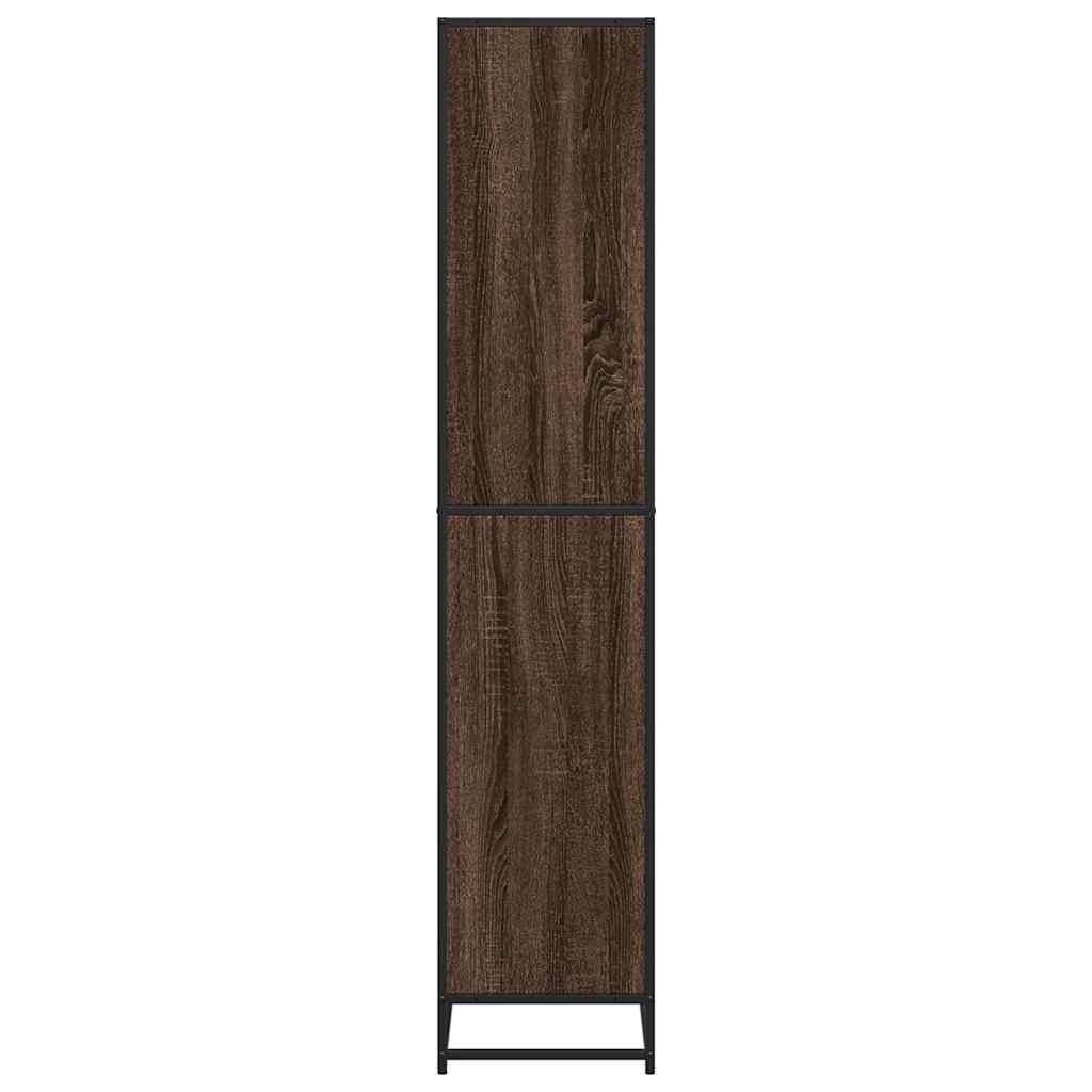 Bibliothèque chêne marron 80,5x35x170,5 cm bois d'ingénierie - XIOS