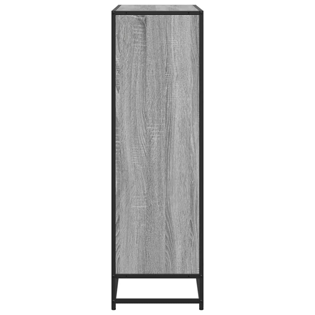 Bibliothèque sonoma gris 97,5x33x107,5 cm bois ingénierie métal - XIOS