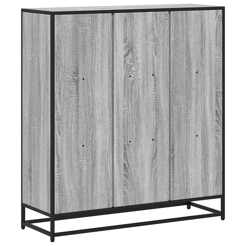 Bibliothèque sonoma gris 97,5x33x107,5 cm bois ingénierie métal - XIOS