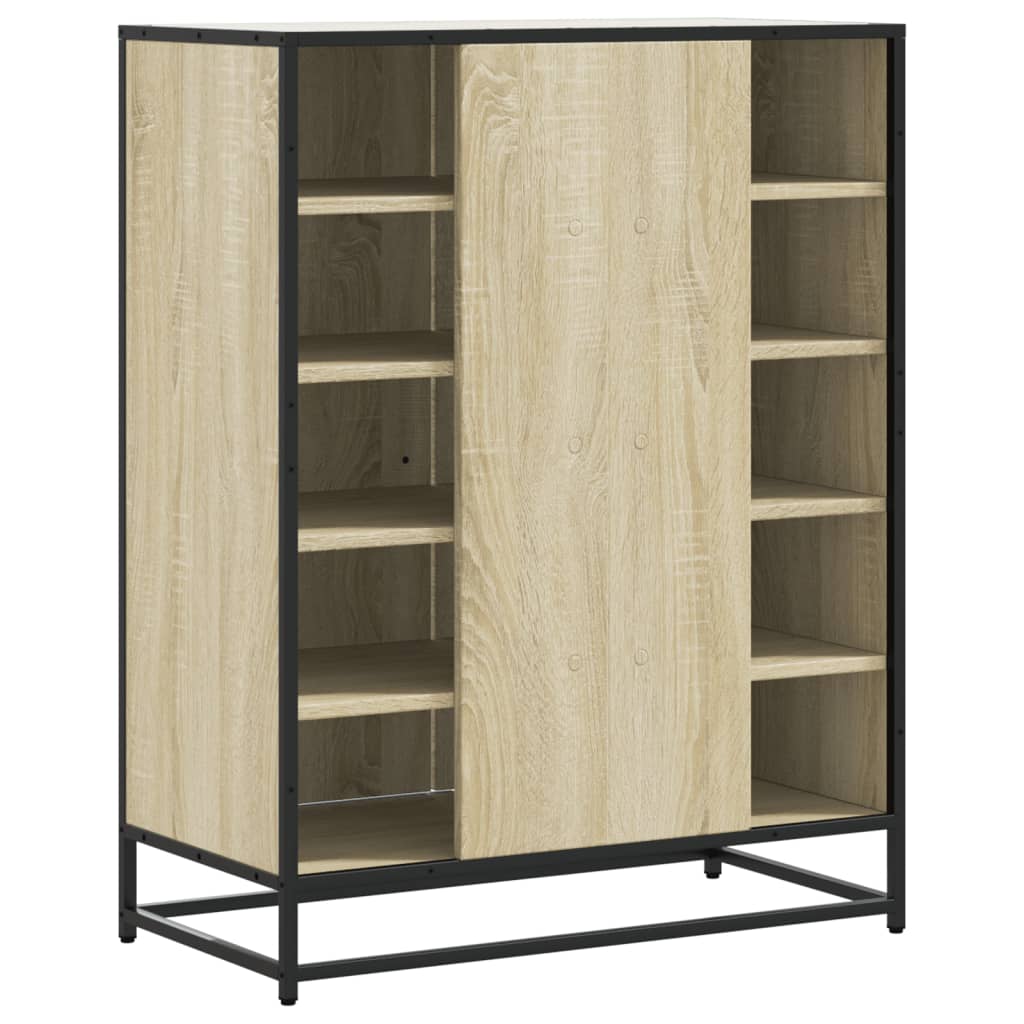 Armoire à chaussures chêne sonoma bois d'ingénierie et métal - XIOS
