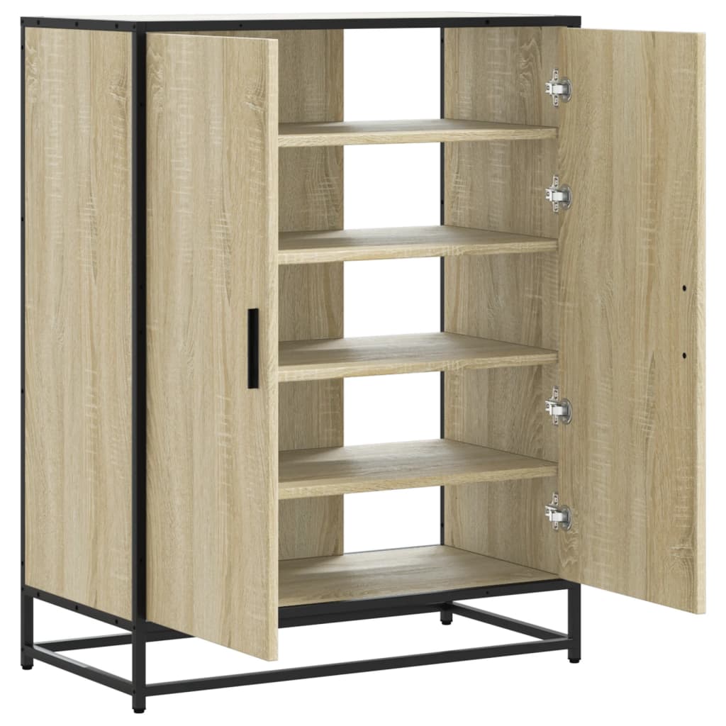 Armoire à chaussures chêne sonoma bois d'ingénierie et métal - XIOS