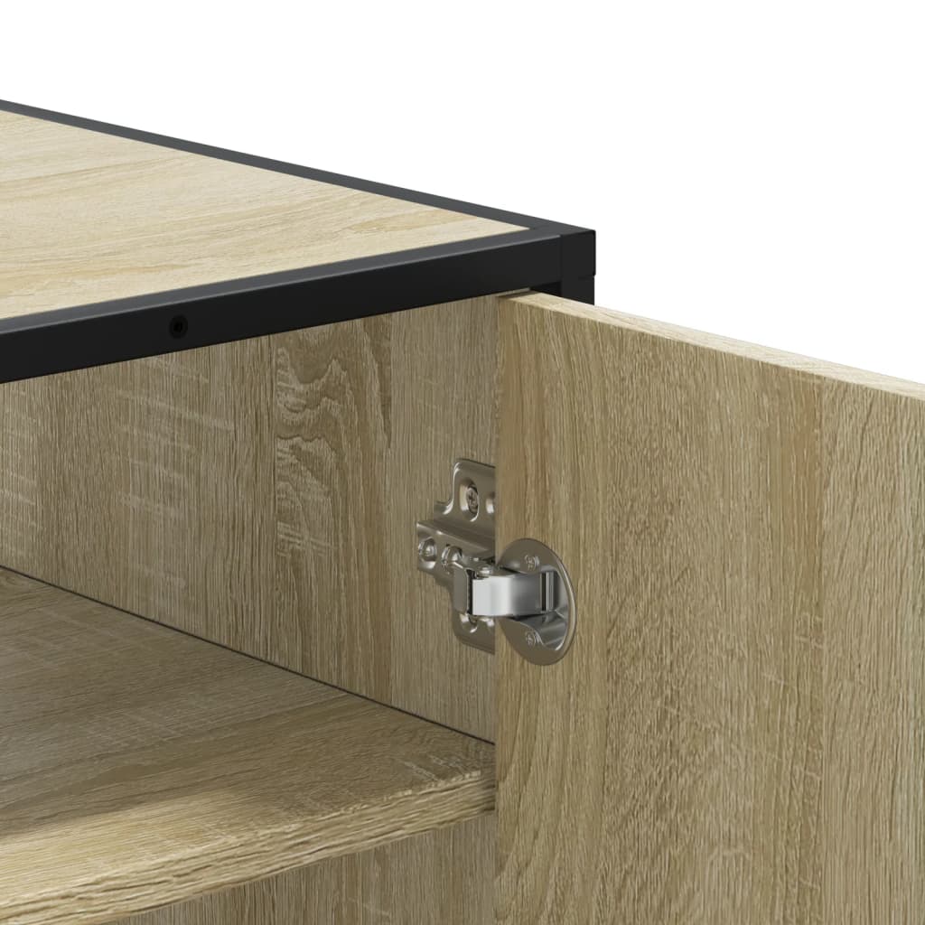 Armoire à chaussures chêne sonoma bois d'ingénierie et métal - XIOS