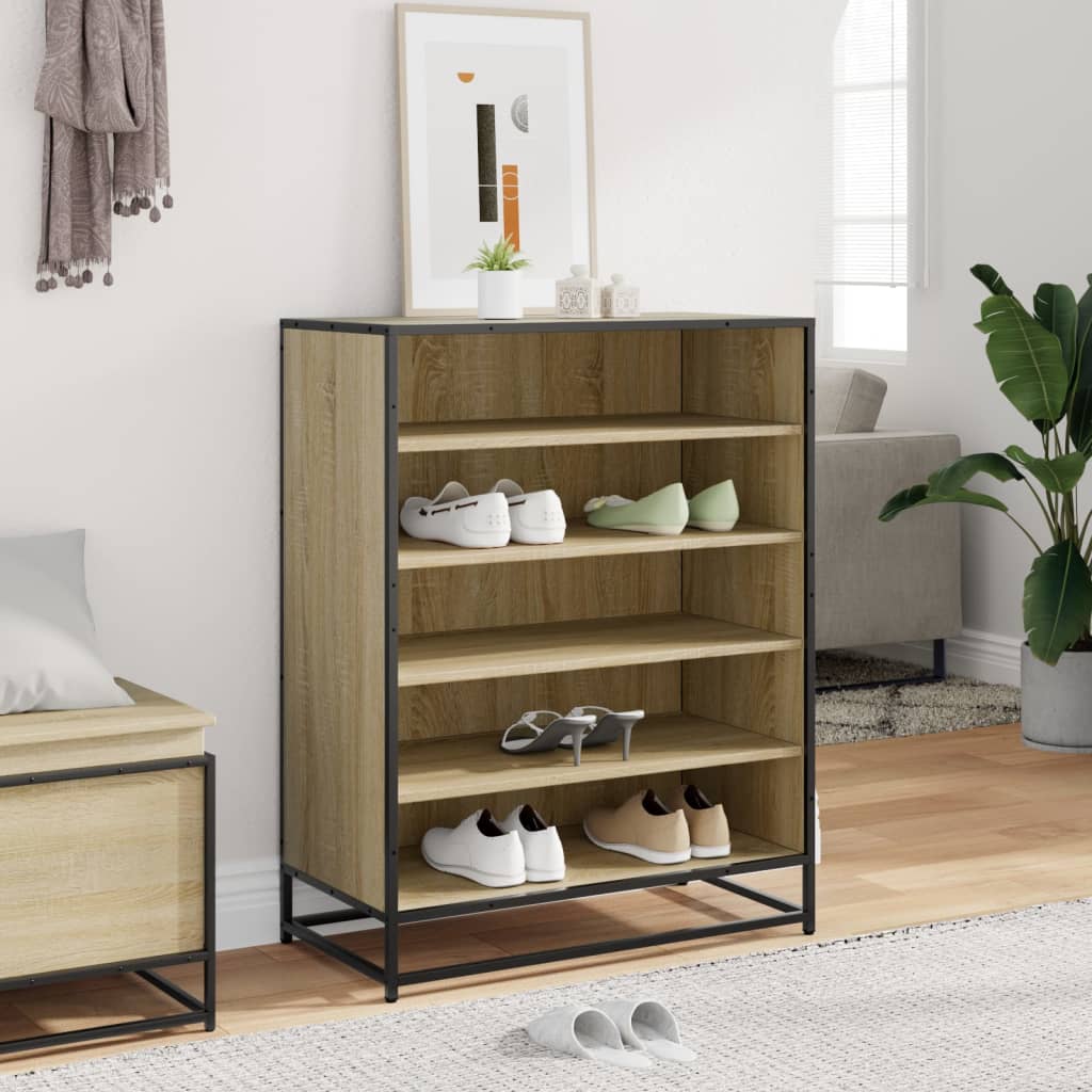 Armoire à chaussures chêne sonoma bois d'ingénierie et métal - XIOS