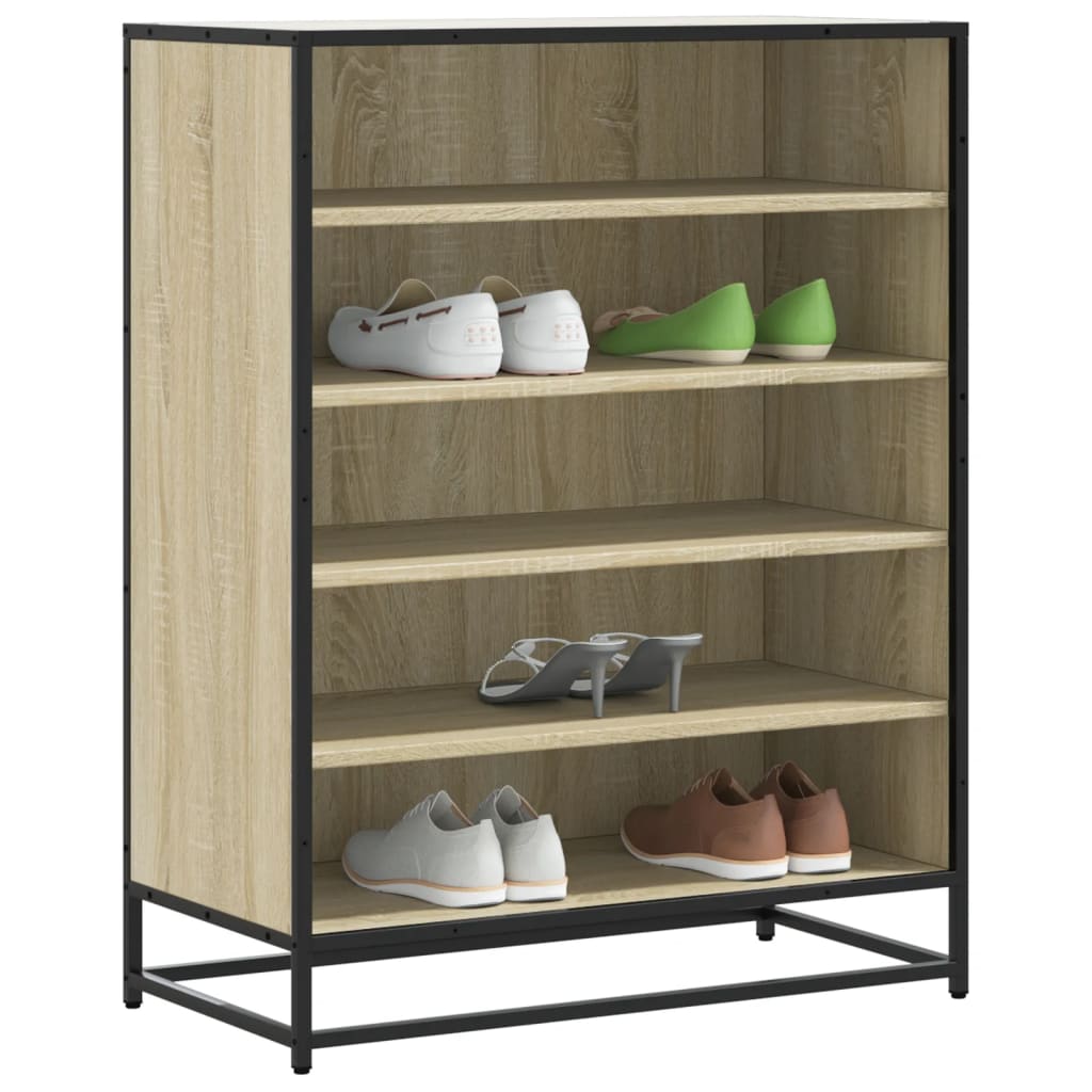 Armoire à chaussures chêne sonoma bois d'ingénierie et métal - XIOS
