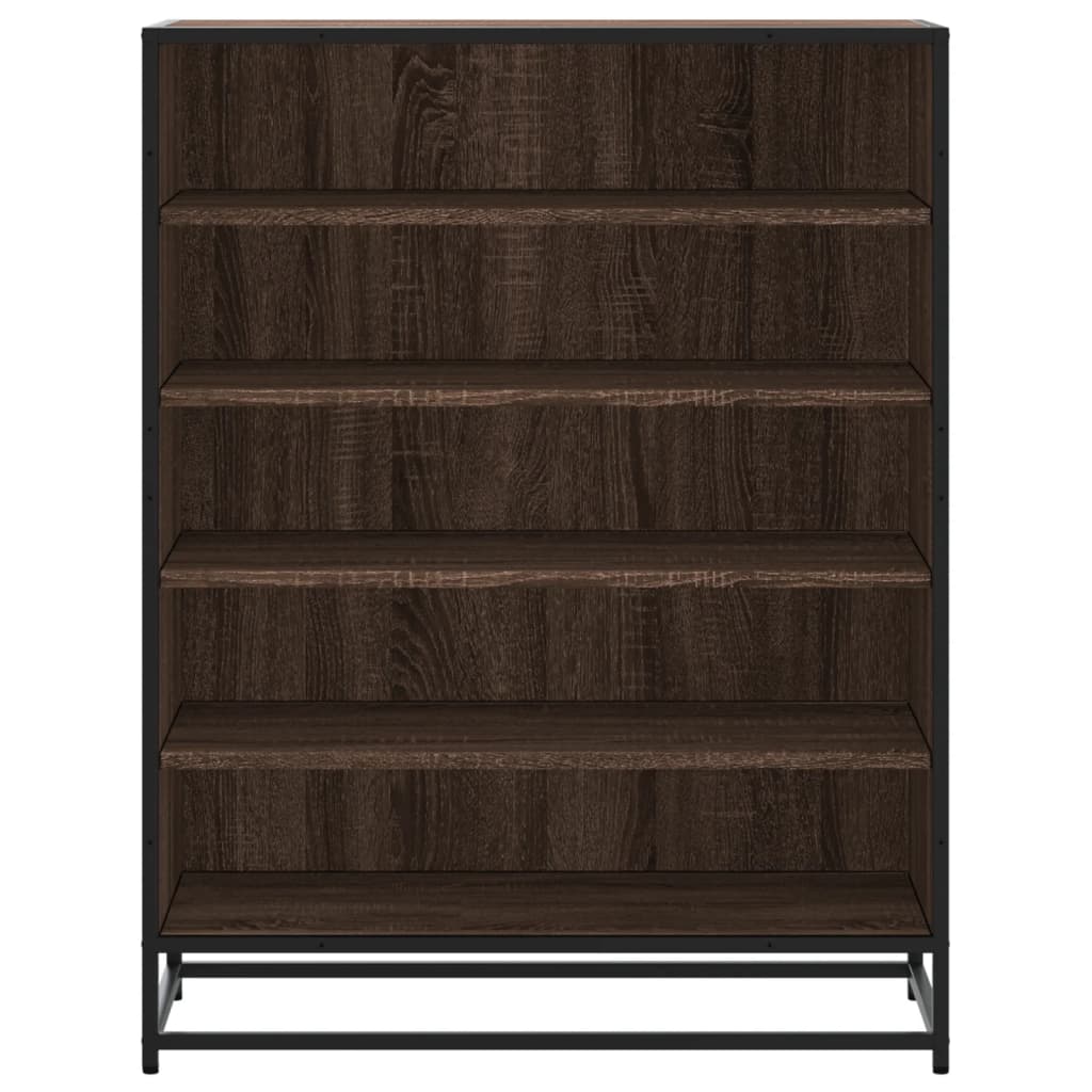 Meuble à chaussures chêne marron bois d'ingénierie et métal - XIOS