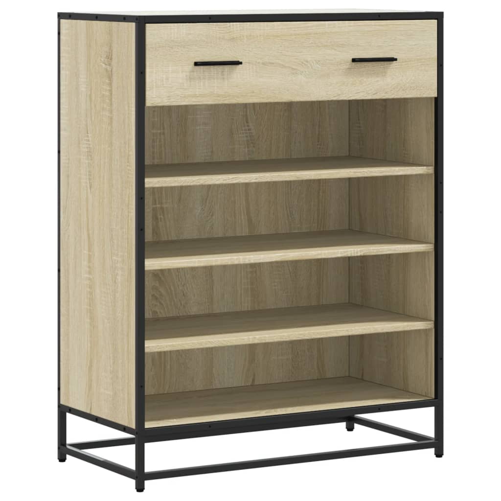 Armoire à chaussures chêne sonoma bois d'ingénierie et métal - XIOS