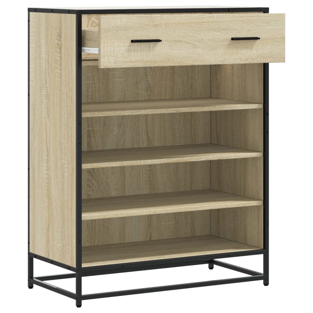 Armoire à chaussures chêne sonoma bois d'ingénierie et métal - XIOS
