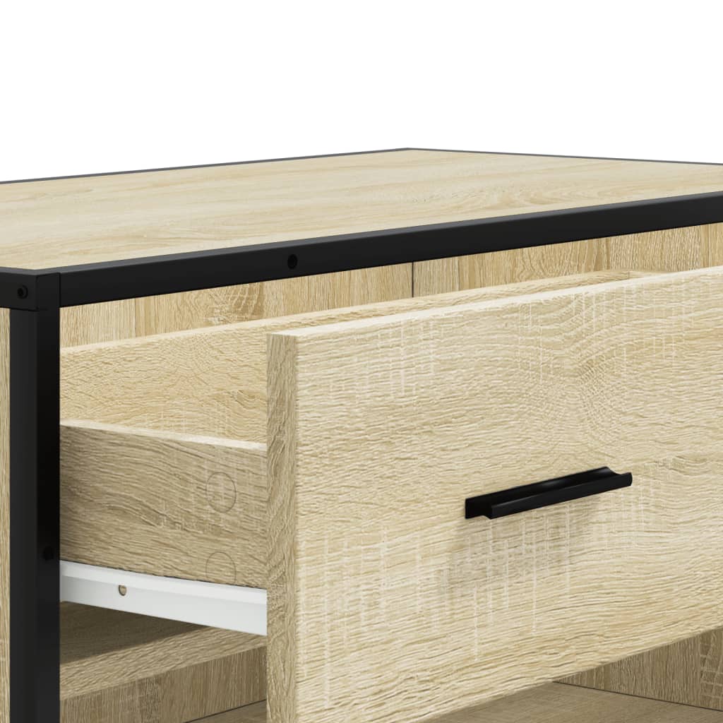 Armoire à chaussures chêne sonoma bois d'ingénierie et métal - XIOS