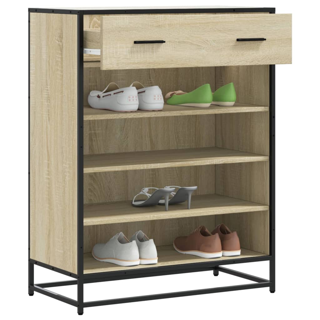 Armoire à chaussures chêne sonoma bois d'ingénierie et métal - XIOS