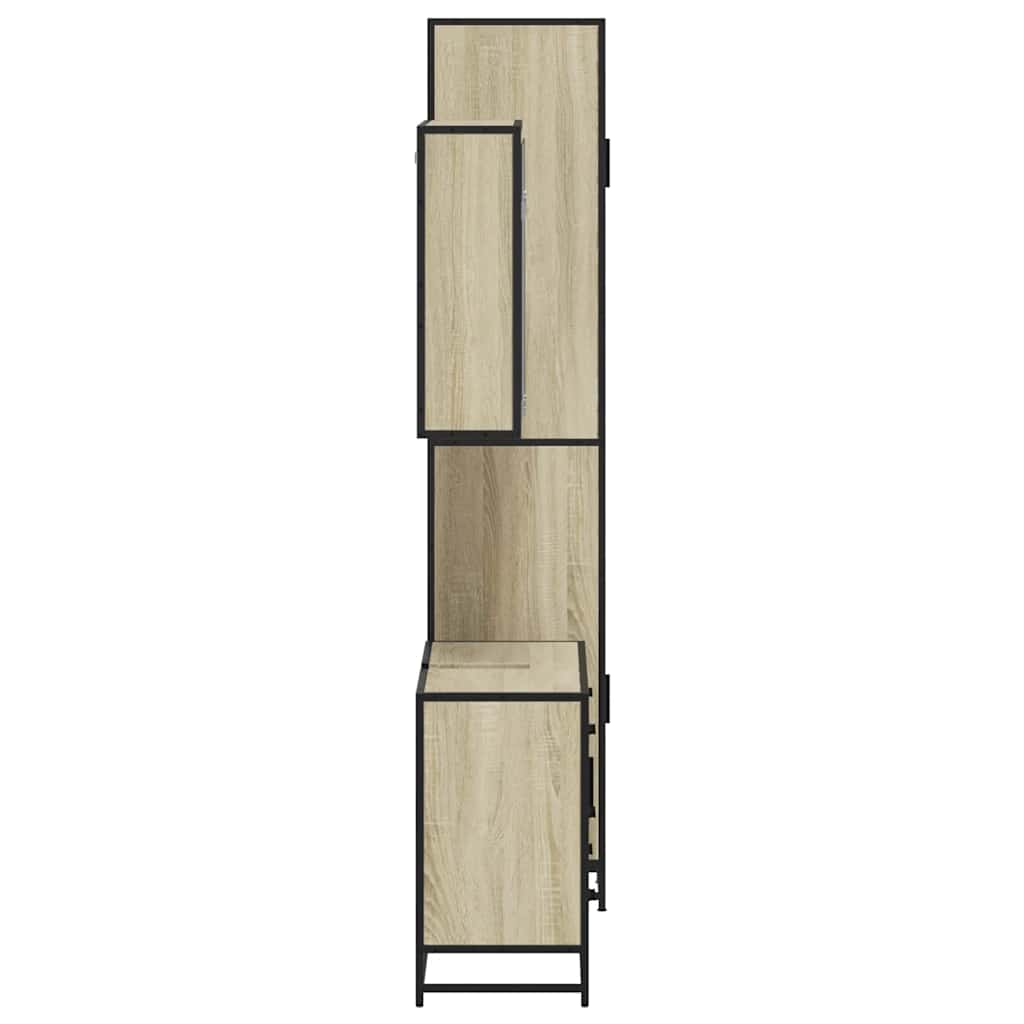 Ensemble de meubles de salle de bain 3 pcs chêne sonoma
