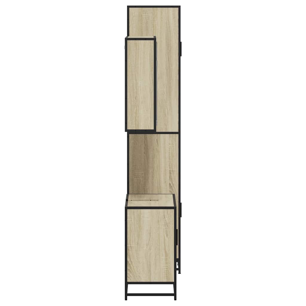 Ensemble de meubles de salle de bain 3 pcs chêne sonoma
