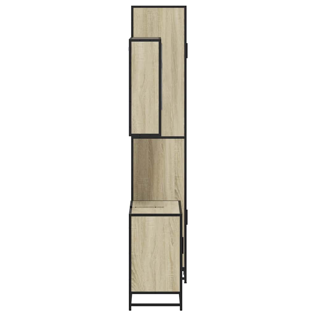 Ensemble de meubles de salle de bain 3 pcs chêne sonoma