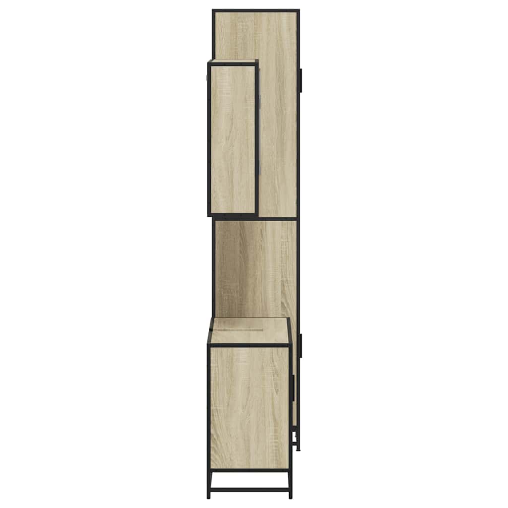 Ensemble de meubles de salle de bain 3 pcs chêne sonoma