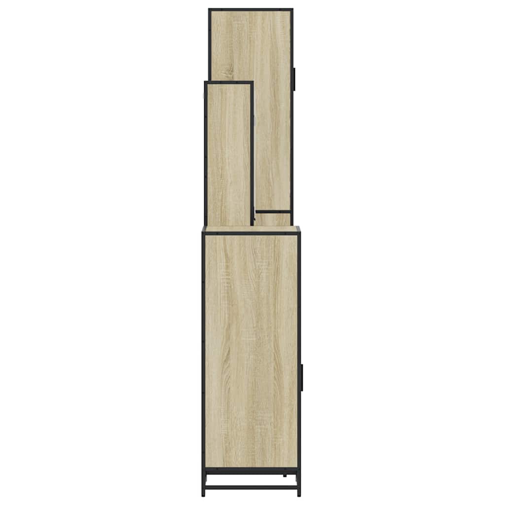 Ensemble de meubles de salle de bain 4 pcs chêne sonoma