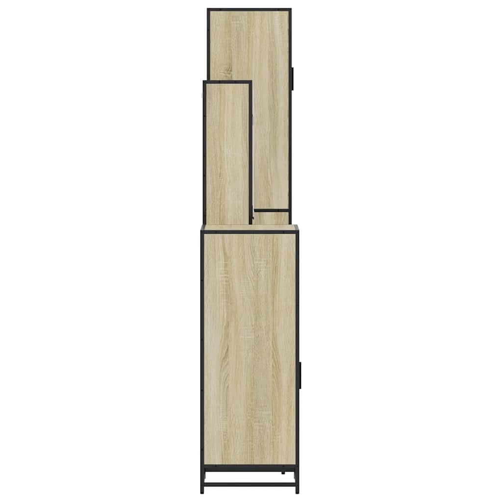 Ensemble de meubles de salle de bain 4 pcs chêne sonoma