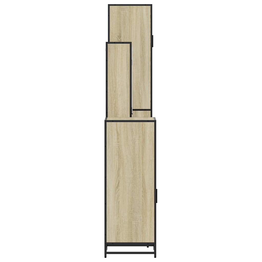 Ensemble de meubles de salle de bain 4 pcs chêne sonoma