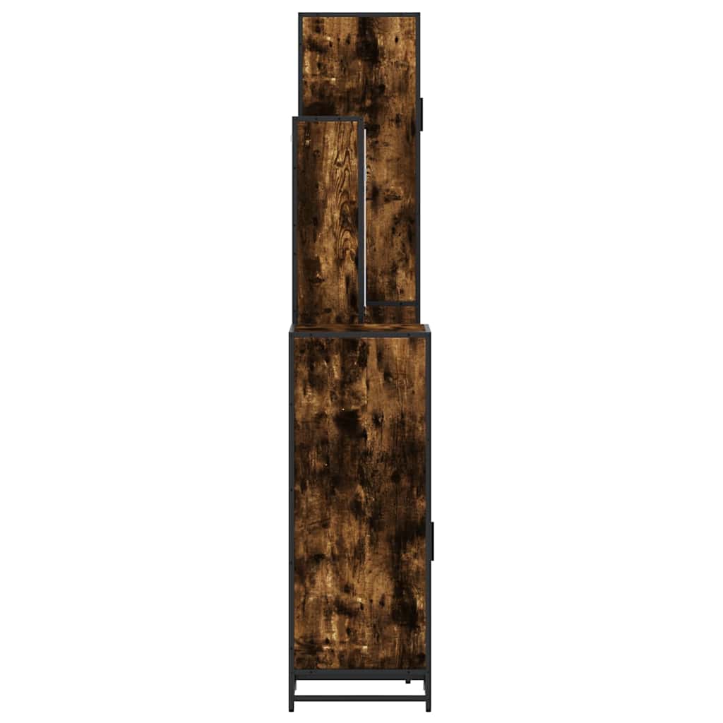 Ensemble meubles salle de bain 4 pcs chêne fumé bois ingénierie