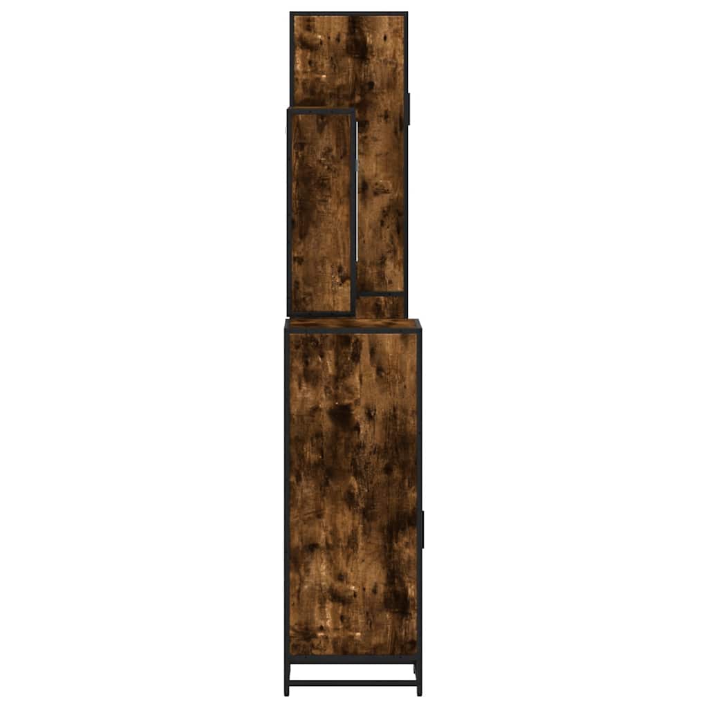Ensemble meubles salle de bain 4 pcs chêne fumé bois ingénierie