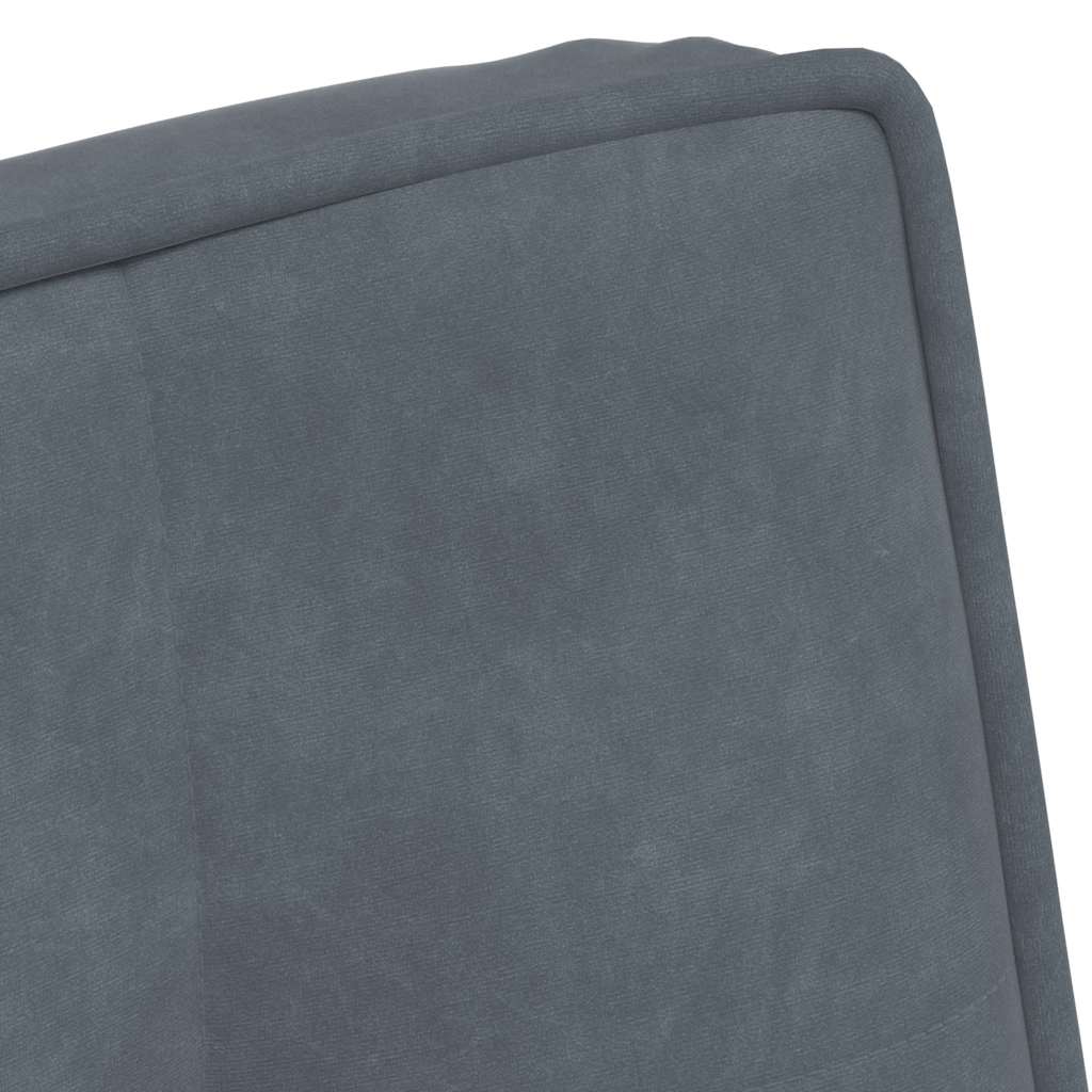 Chaise de relaxation gris foncé 64x74x84 cm velours - XIOS