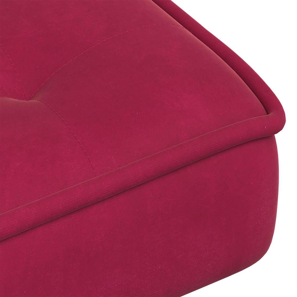 Chaise de relaxation rouge bordeaux 64x74x84 cm velours - XIOS